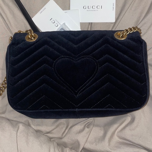 Gucci GG marmont crystal embellished velvet Crossbody bag - Picture 10 of 17